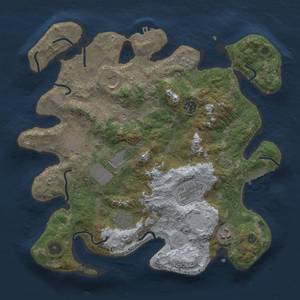 Thumbnail Rust Map: Procedural Map, Size: 3500, Seed: 1634950414, 15 Monuments