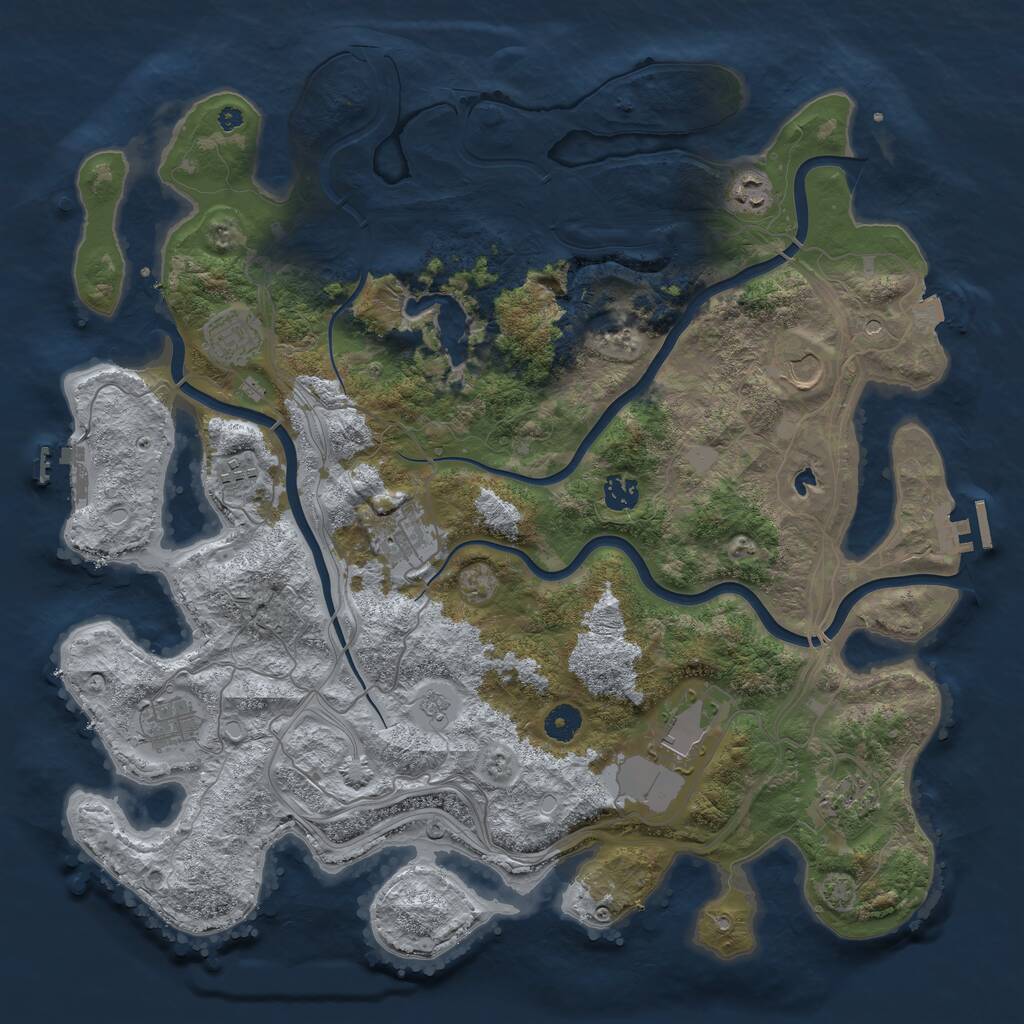 Rust Map: Procedural Map, Size: 4250, Seed: 242189987, 15 Monuments