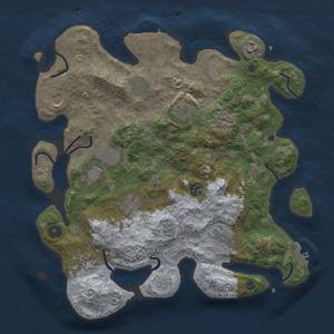 Thumbnail Rust Map: Procedural Map, Size: 3700, Seed: 1197137708, 17 Monuments