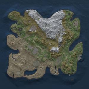 Thumbnail Rust Map: Procedural Map, Size: 3500, Seed: 909430575, 17 Monuments