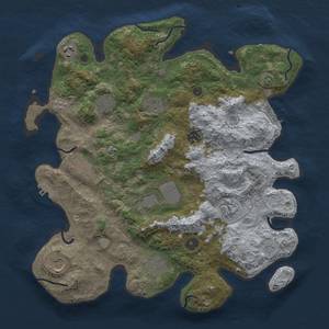 Thumbnail Rust Map: Procedural Map, Size: 3800, Seed: 68259283, 17 Monuments