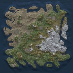 Thumbnail Rust Map: Procedural Map, Size: 4500, Seed: 323477654, 17 Monuments