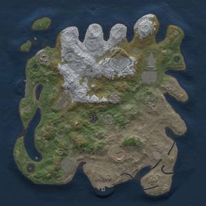 Thumbnail Rust Map: Procedural Map, Size: 3500, Seed: 682741148, 16 Monuments