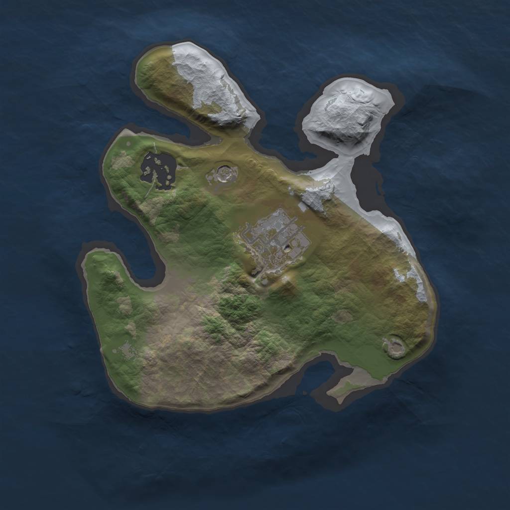 Rust Map: Barren, Size: 2000, Seed: 45615489, 5 Monuments