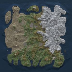 Thumbnail Rust Map: Procedural Map, Size: 4500, Seed: 1181090507, 18 Monuments