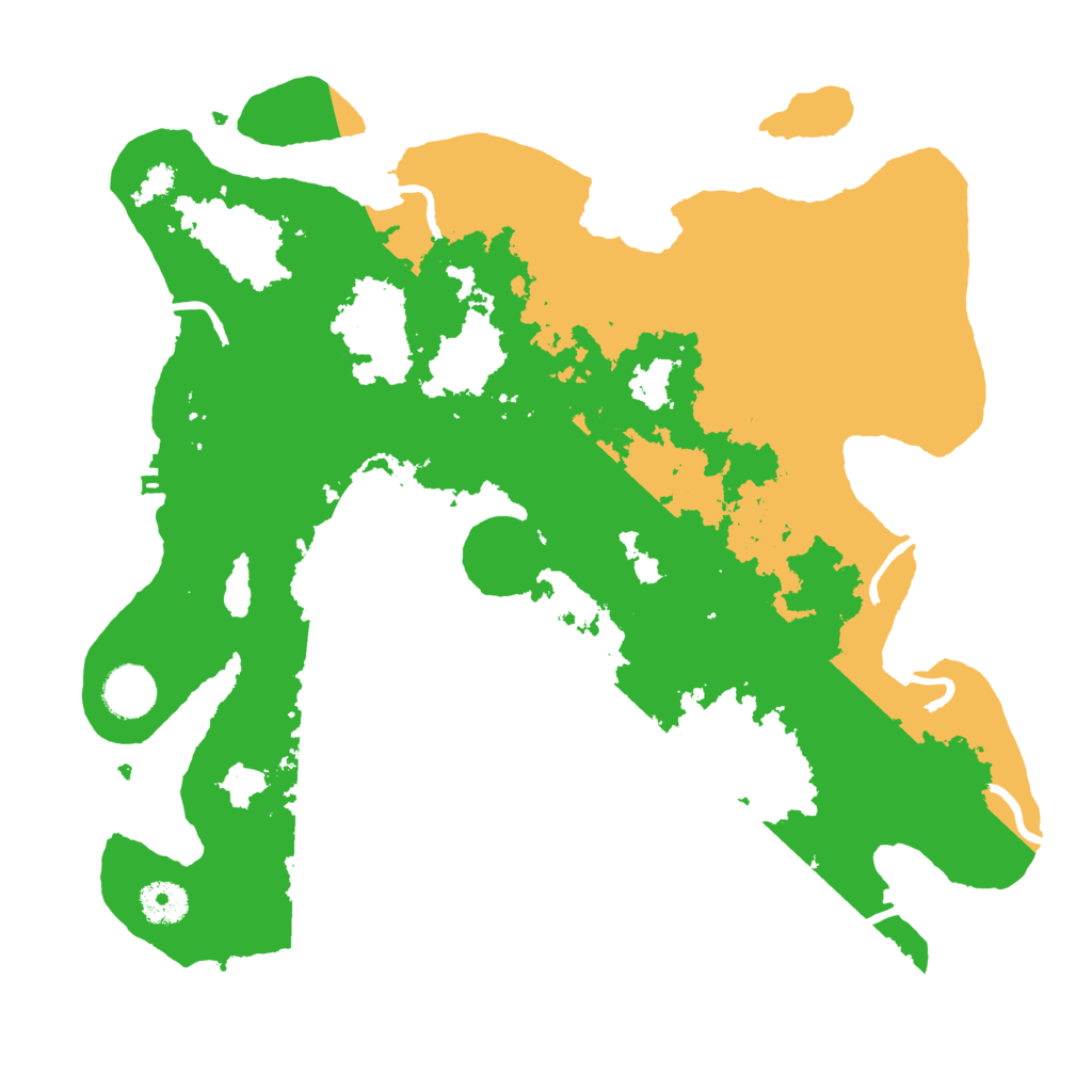 Biome Rust Map: Procedural Map, Size: 3600, Seed: 45792029