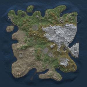 Thumbnail Rust Map: Procedural Map, Size: 3500, Seed: 54969, 17 Monuments