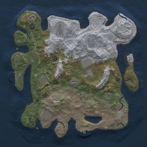 Thumbnail Rust Map: Procedural Map, Size: 3700, Seed: 95707821, 17 Monuments