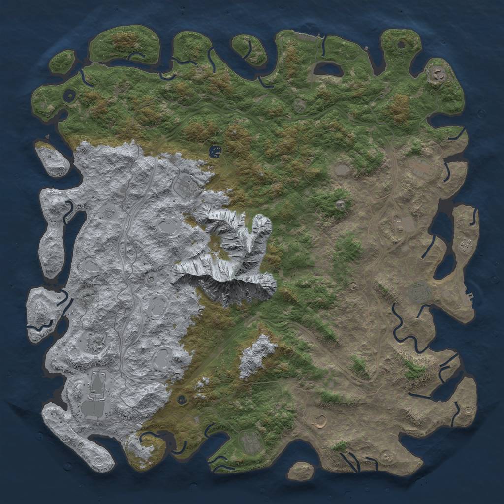 Rust Map: Procedural Map, Size: 5866, Seed: 111812525, 18 Monuments