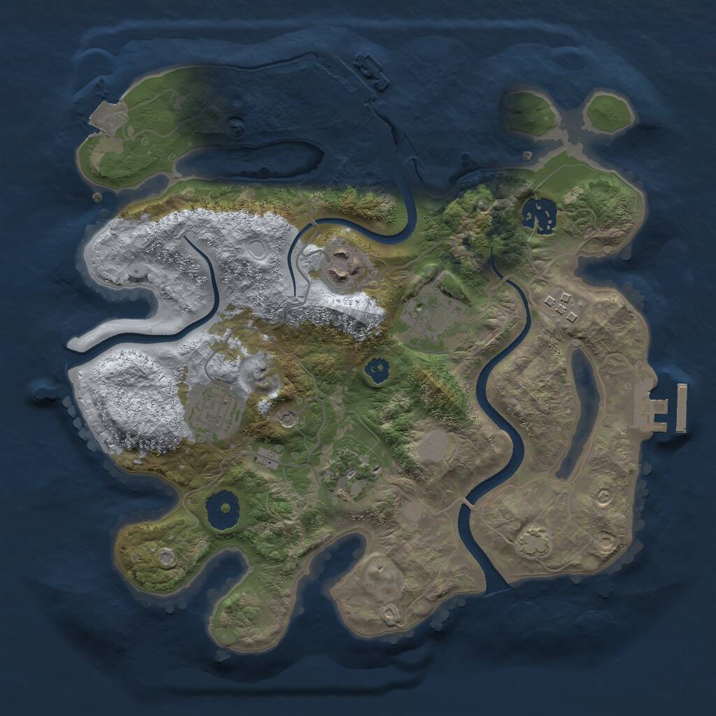Rust Map: Procedural Map, Size: 2940, Seed: 79203163, 11 Monuments