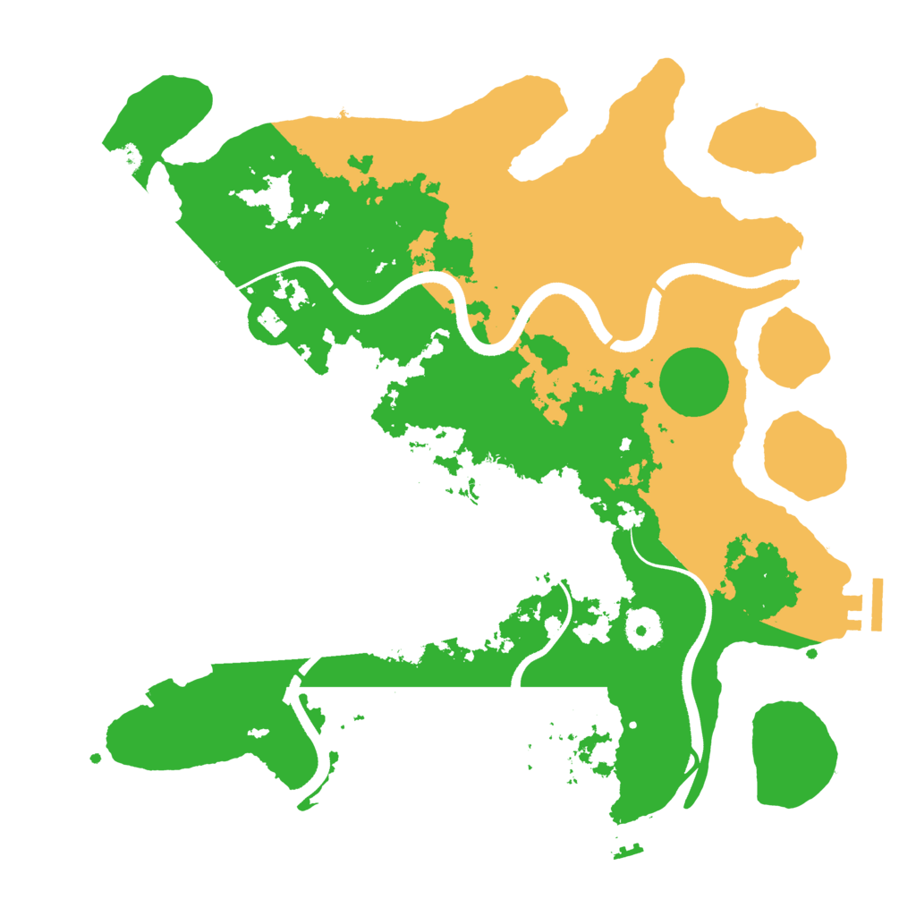Biome Rust Map: Procedural Map, Size: 3500, Seed: 92369932