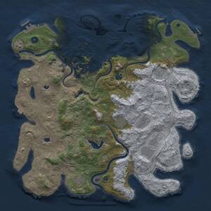 Thumbnail Rust Map: Procedural Map, Size: 4500, Seed: 2753976, 17 Monuments