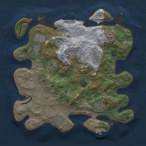 Thumbnail Rust Map: Procedural Map, Size: 3500, Seed: 848713843, 16 Monuments