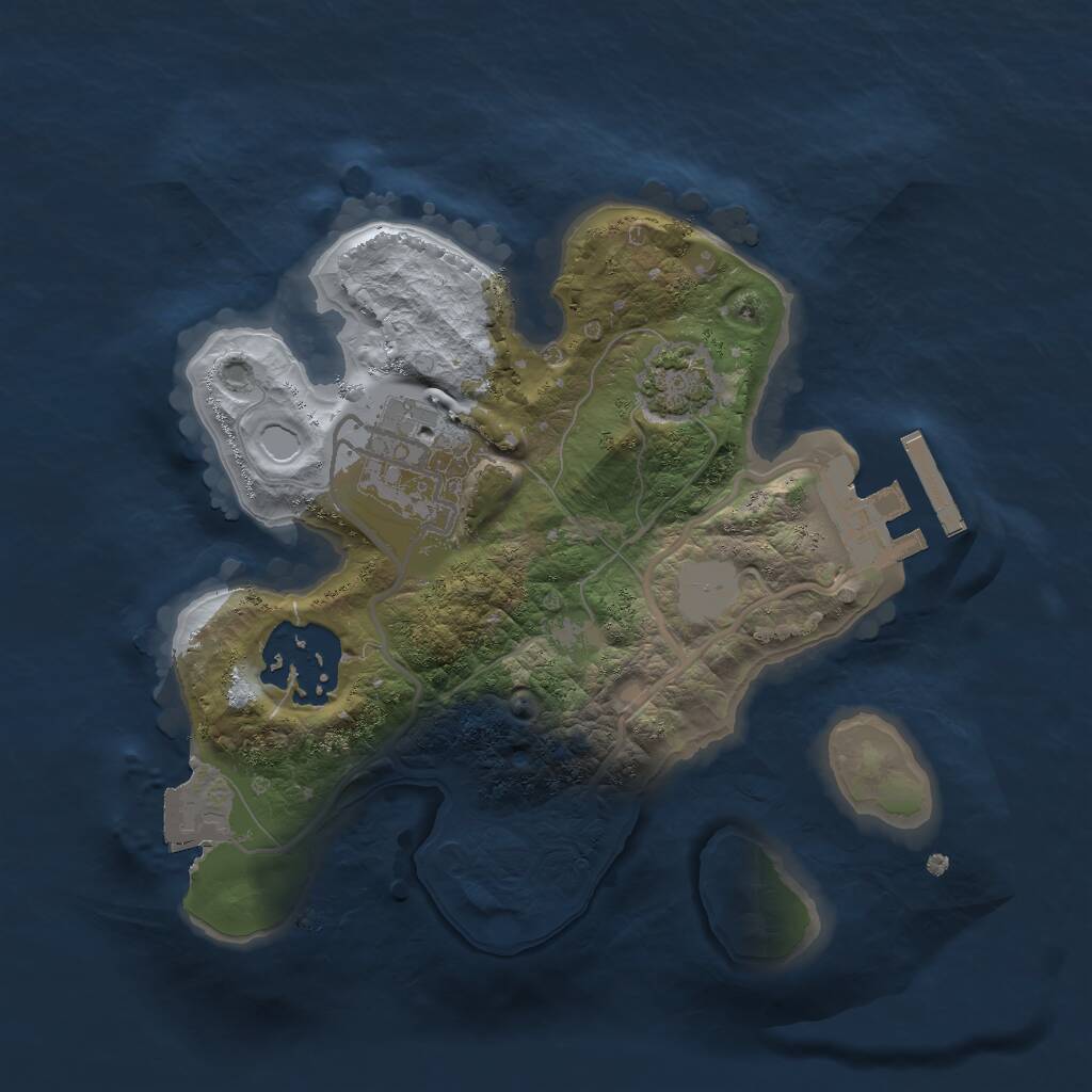 Rust Map: Procedural Map, Size: 2000, Seed: 183, 5 Monuments