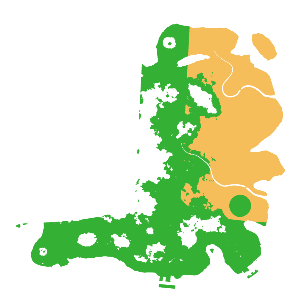 Biome Rust Map: Procedural Map, Size: 3700, Seed: 20492458