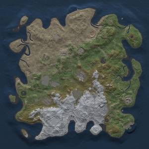 Thumbnail Rust Map: Procedural Map, Size: 4000, Seed: 990220, 17 Monuments