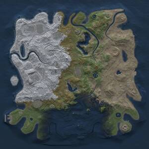 Thumbnail Rust Map: Procedural Map, Size: 4250, Seed: 778717445, 16 Monuments