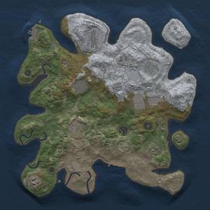 Thumbnail Rust Map: Procedural Map, Size: 3500, Seed: 3247452, 16 Monuments