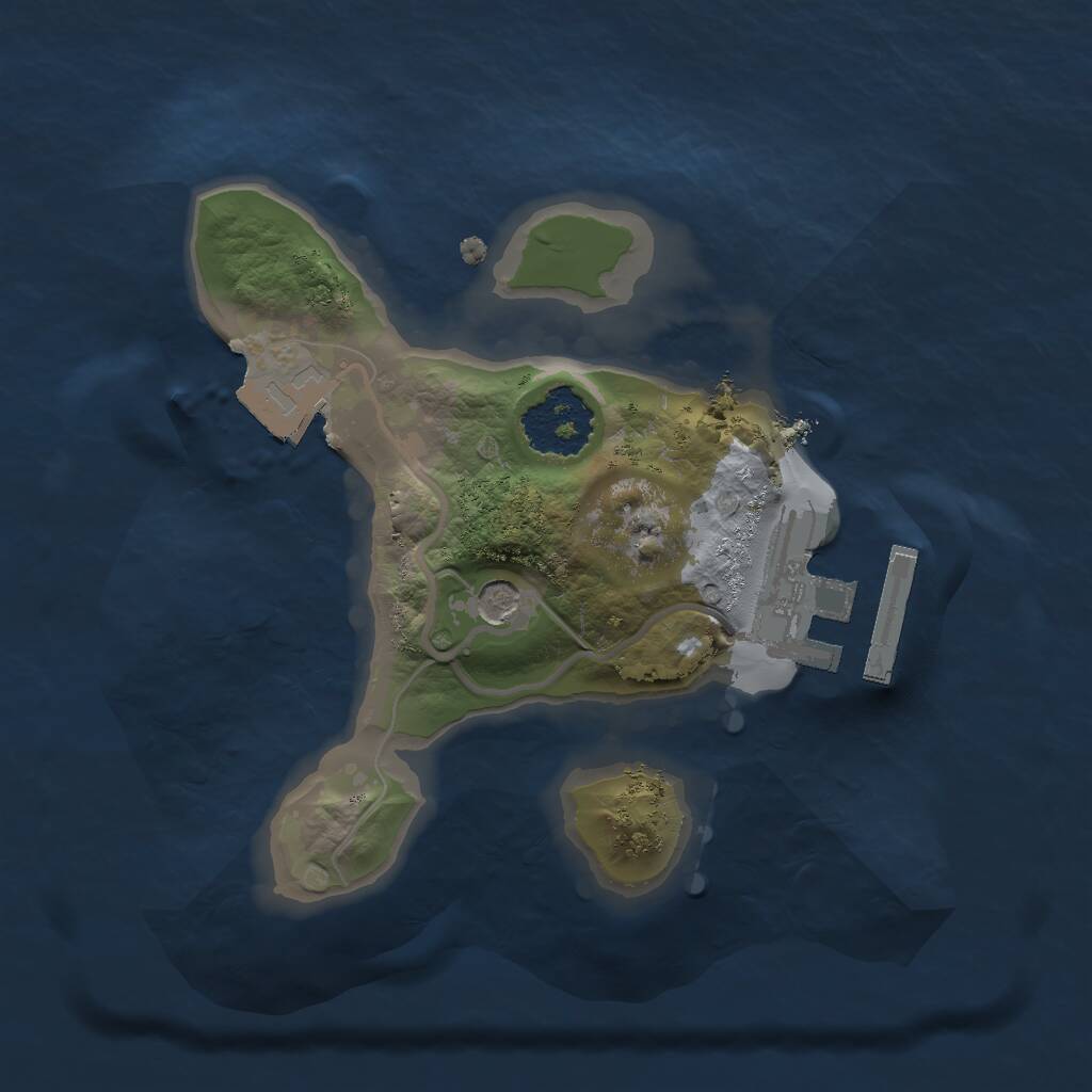 Rust Map: Procedural Map, Size: 1600, Seed: 151118560, 3 Monuments
