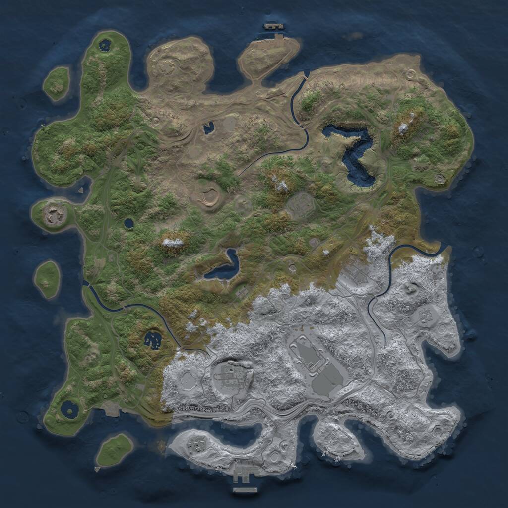 Rust Map: Procedural Map, Size: 4250, Seed: 42678161, 14 Monuments
