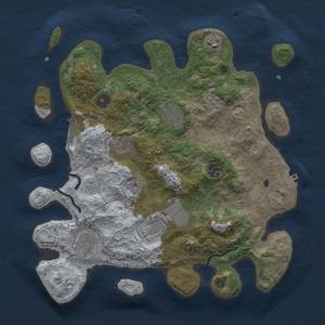 Thumbnail Rust Map: Procedural Map, Size: 3500, Seed: 1350066579, 14 Monuments