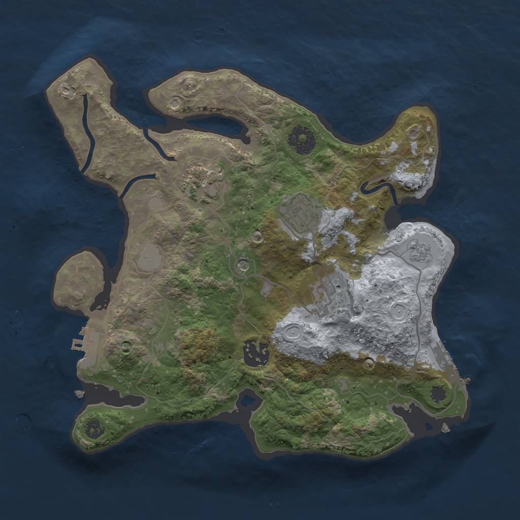 Rust Map: Procedural Map, Size: 2800, Seed: 2372, 11 Monuments