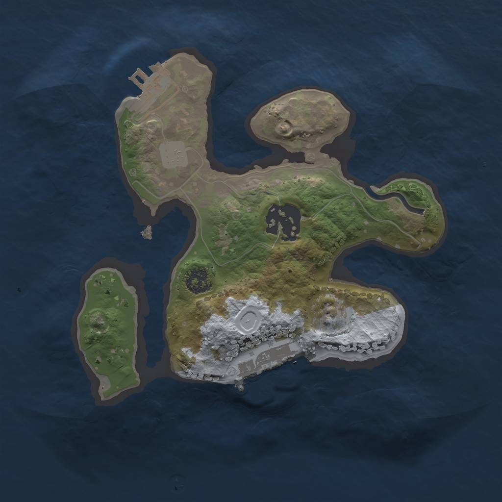 Rust Map: Procedural Map, Size: 2000, Seed: 212121, 6 Monuments