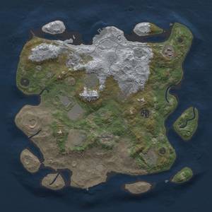 Thumbnail Rust Map: Procedural Map, Size: 3500, Seed: 76078076, 17 Monuments