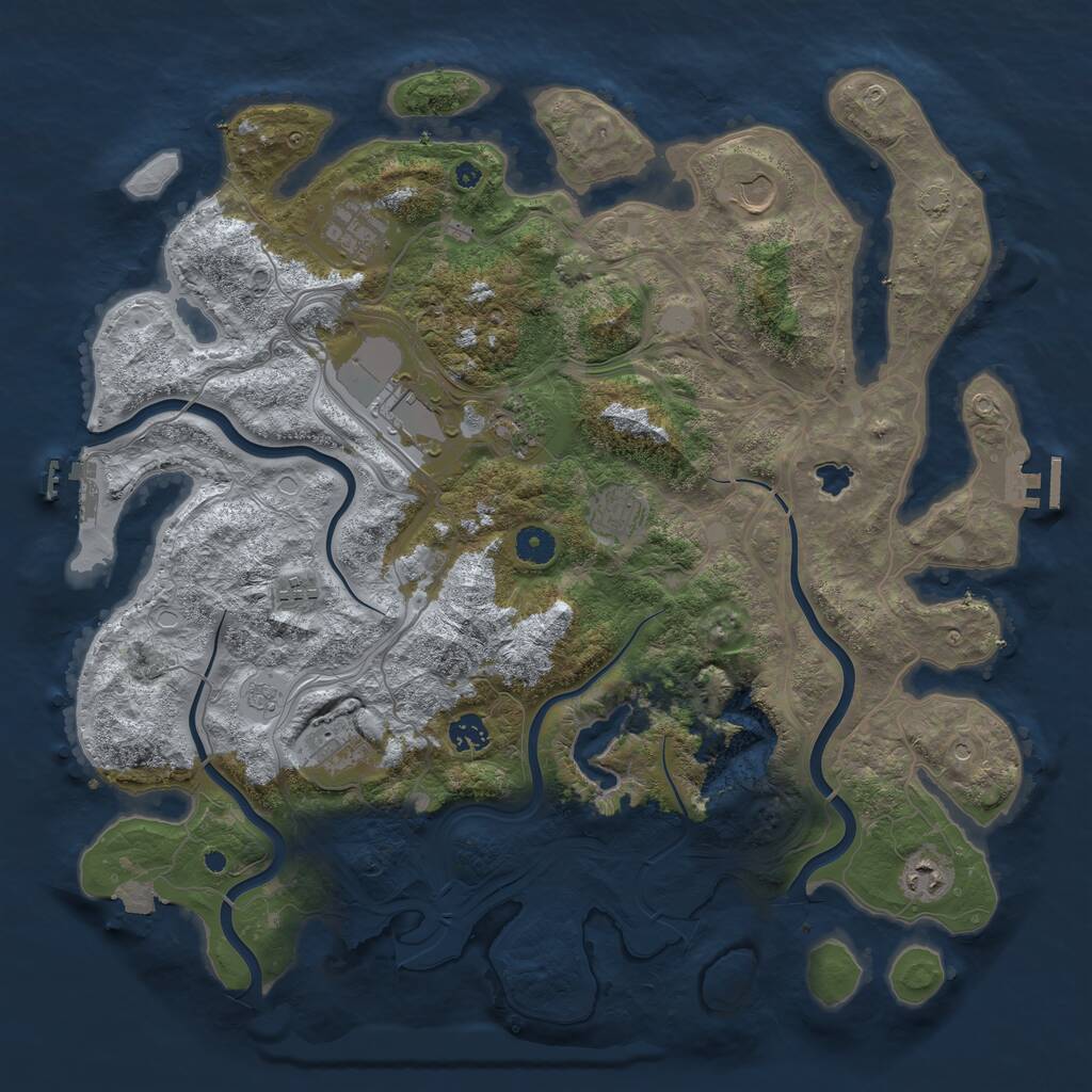 Rust Map: Procedural Map, Size: 4250, Seed: 5644, 15 Monuments