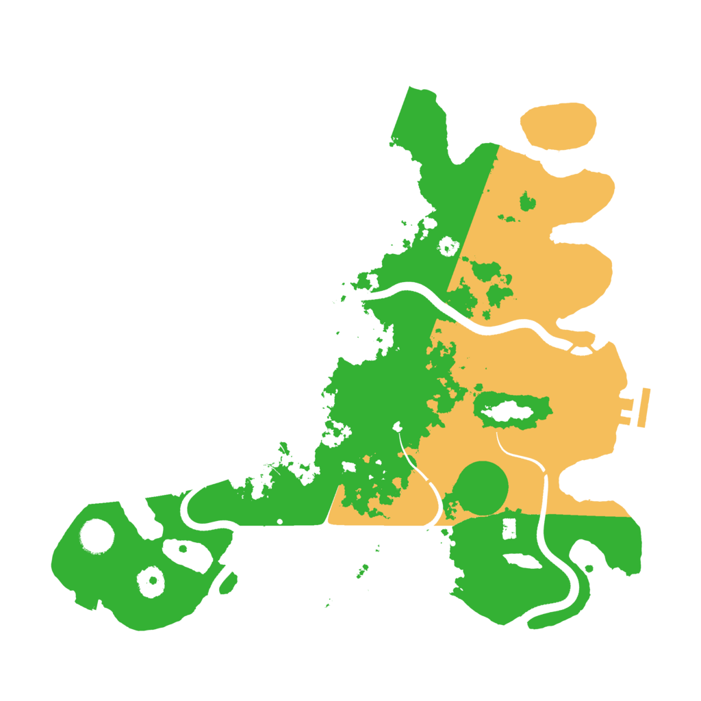 Biome Rust Map: Procedural Map, Size: 3600, Seed: 1890