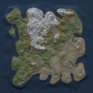 Thumbnail Rust Map: Procedural Map, Size: 3500, Seed: 1681811334, 17 Monuments