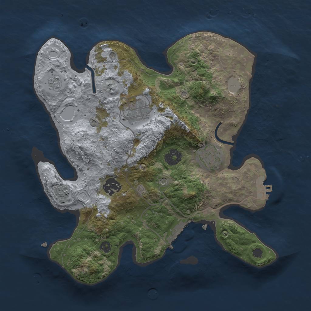 Rust Map: Procedural Map, Size: 2800, Seed: 1586962488, 11 Monuments