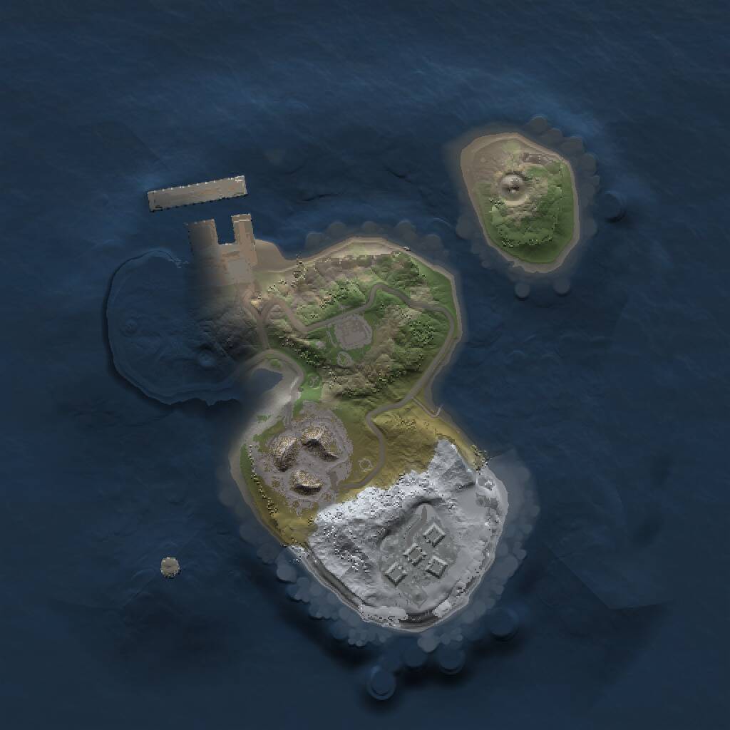 Rust Map: Procedural Map, Size: 1500, Seed: 991364563, 4 Monuments