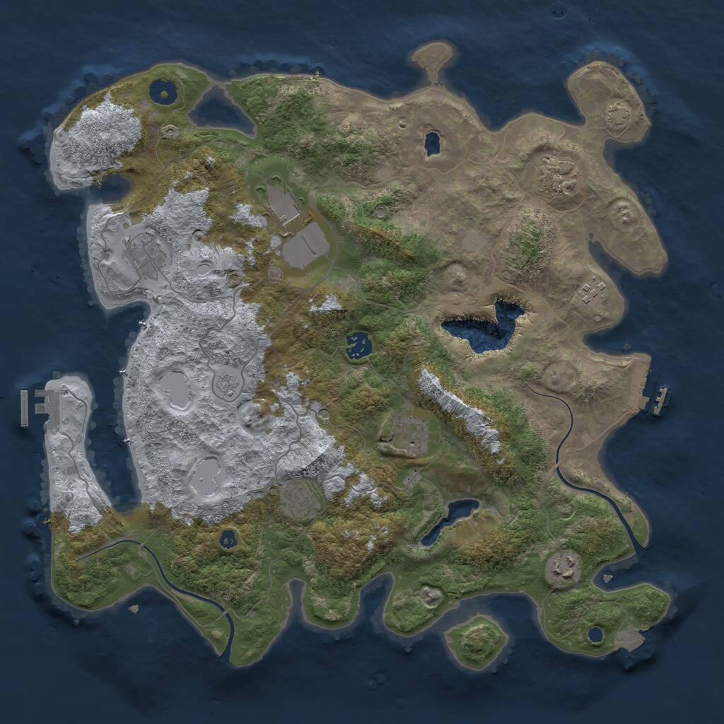 Rust Map: Procedural Map, Size: 4000, Seed: 1546100077, 14 Monuments