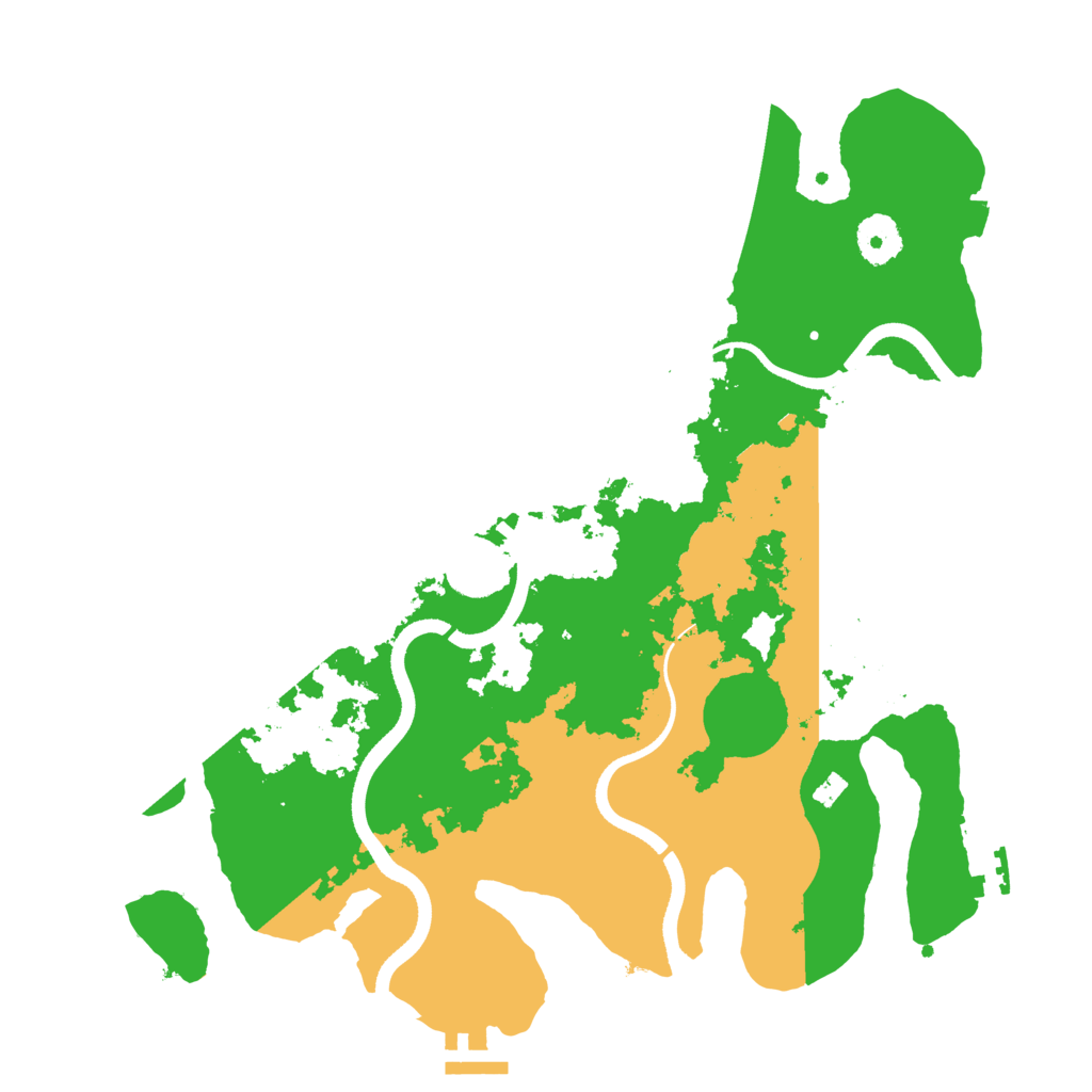 Biome Rust Map: Procedural Map, Size: 3500, Seed: 24768805