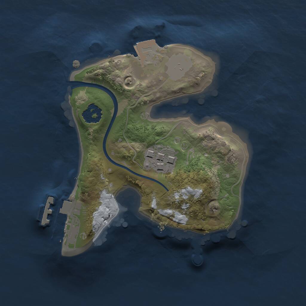 Rust Map: Procedural Map, Size: 1600, Seed: 369637498, 3 Monuments