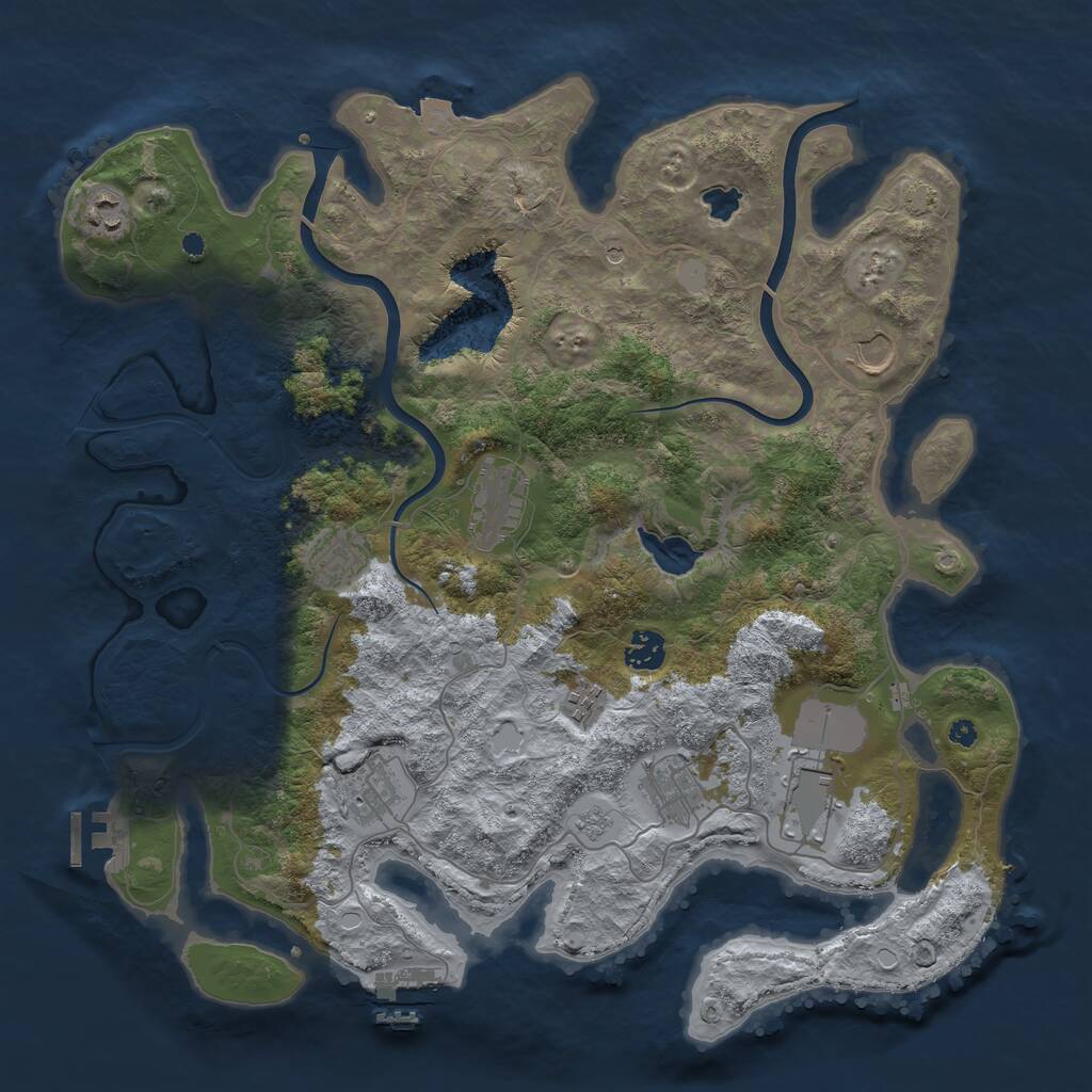 Rust Map: Procedural Map, Size: 4000, Seed: 12082, 15 Monuments