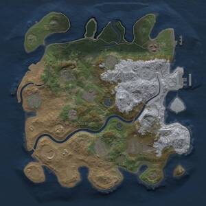 Thumbnail Rust Map: Procedural Map, Size: 3500, Seed: 386428780, 17 Monuments