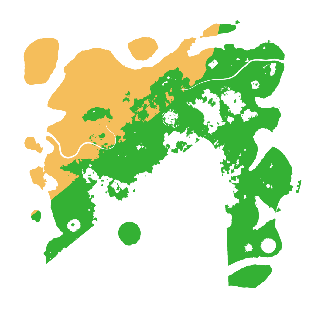 Biome Rust Map: Procedural Map, Size: 3700, Seed: 888378