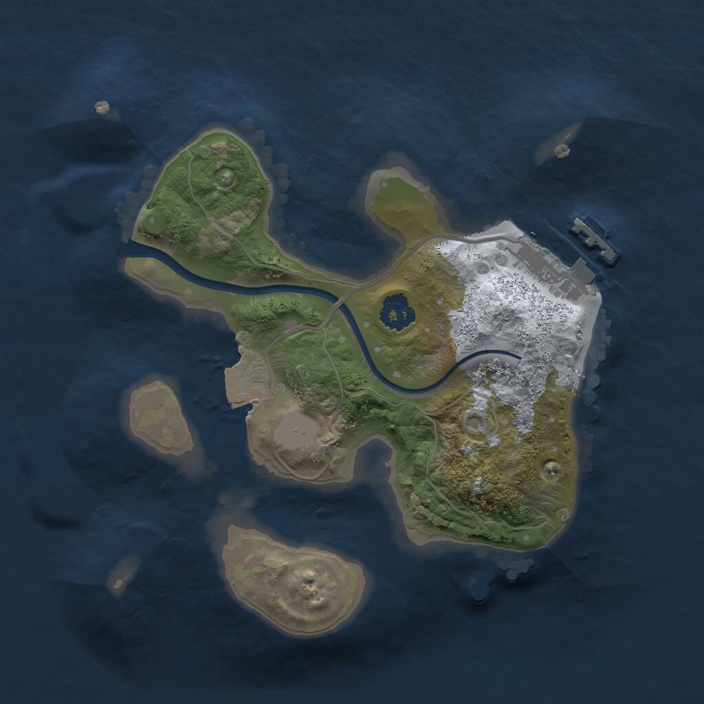 Rust Map: Procedural Map, Size: 2000, Seed: 828731669, 2 Monuments