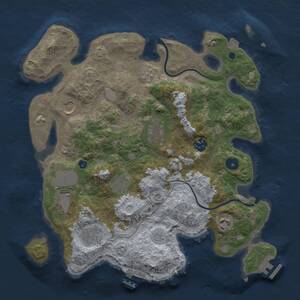 Thumbnail Rust Map: Procedural Map, Size: 3500, Seed: 819863825, 14 Monuments