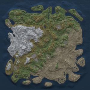 Thumbnail Rust Map: Procedural Map, Size: 4800, Seed: 2100750081, 18 Monuments