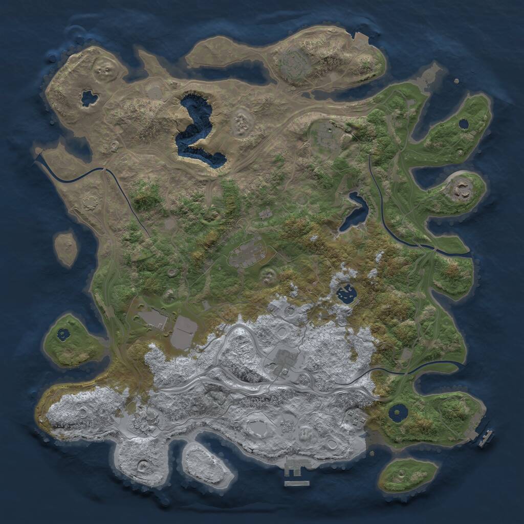 Rust Map: Procedural Map, Size: 4250, Seed: 337241562, 15 Monuments