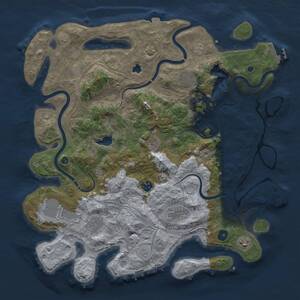 Thumbnail Rust Map: Procedural Map, Size: 4250, Seed: 998024, 14 Monuments