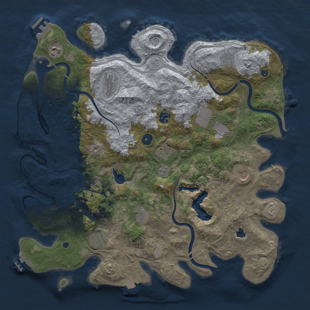 Rust Map: Procedural Map, Size: 4250, Seed: 254, 16 Monuments