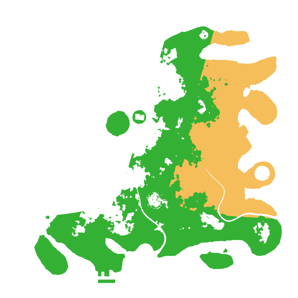 Biome Rust Map: Procedural Map, Size: 3500, Seed: 72955455