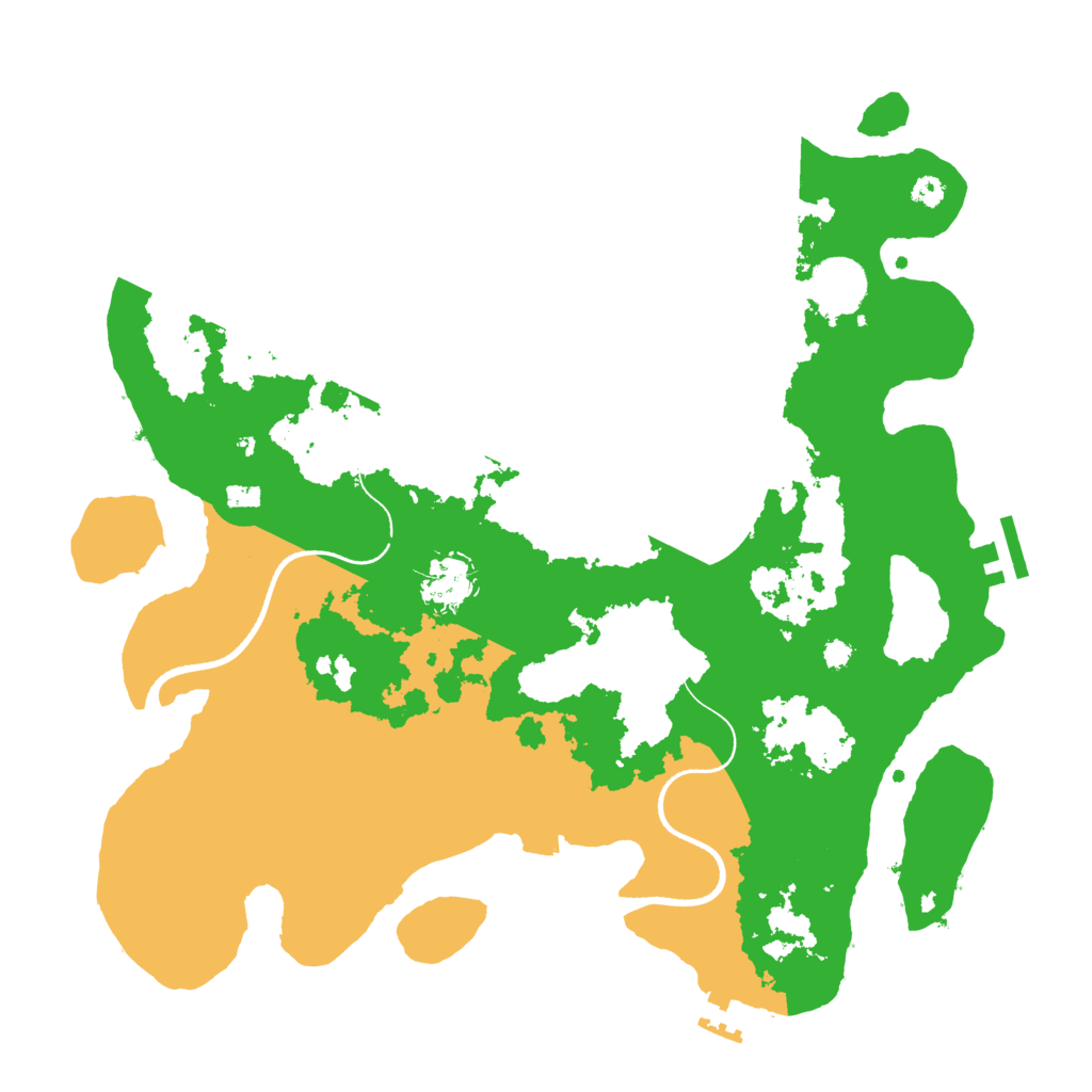 Biome Rust Map: Procedural Map, Size: 3500, Seed: 40001602