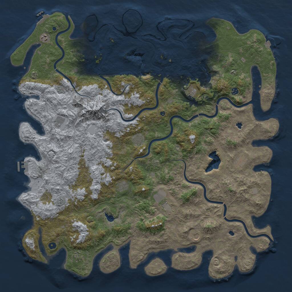 Rust Map: Procedural Map, Size: 6000, Seed: 1926058888, 17 Monuments