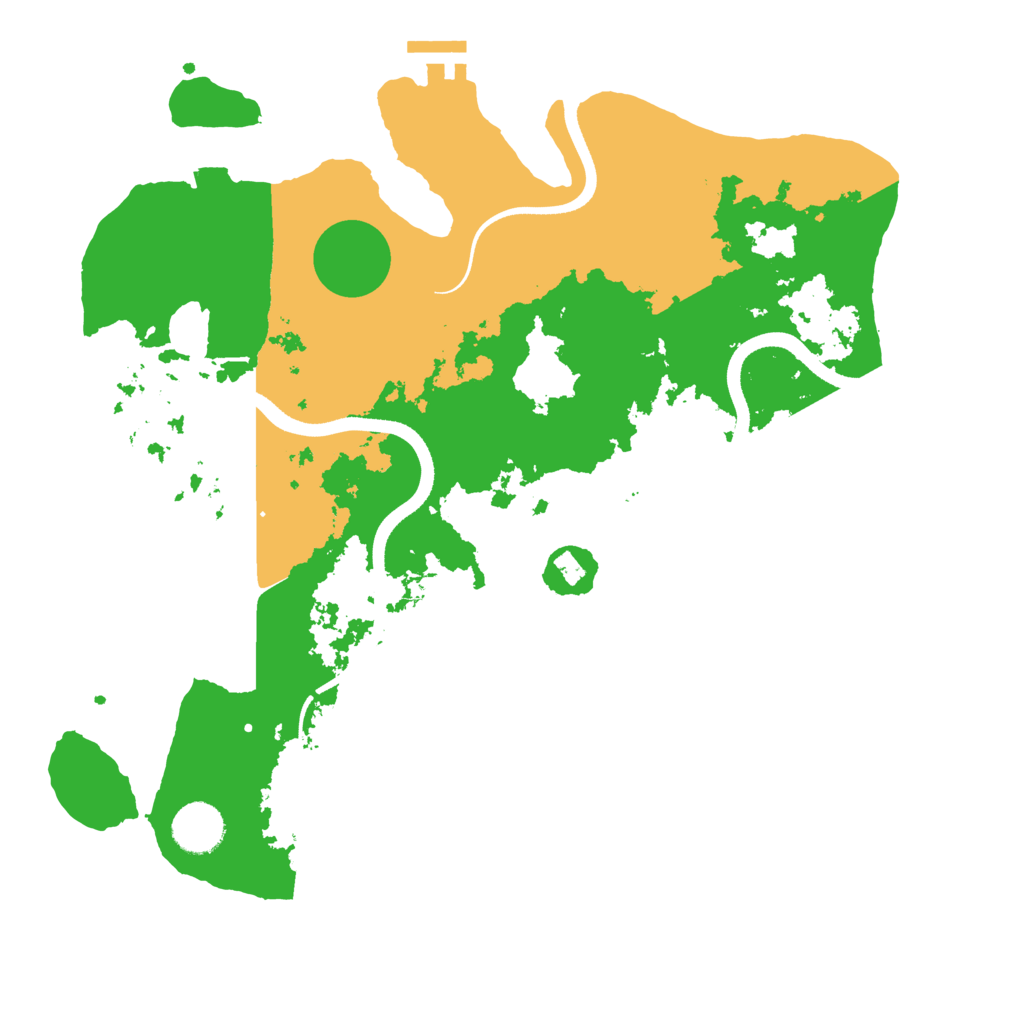 Biome Rust Map: Procedural Map, Size: 3500, Seed: 5814608