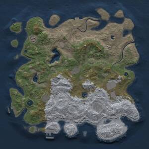 Thumbnail Rust Map: Procedural Map, Size: 4000, Seed: 888432237, 13 Monuments